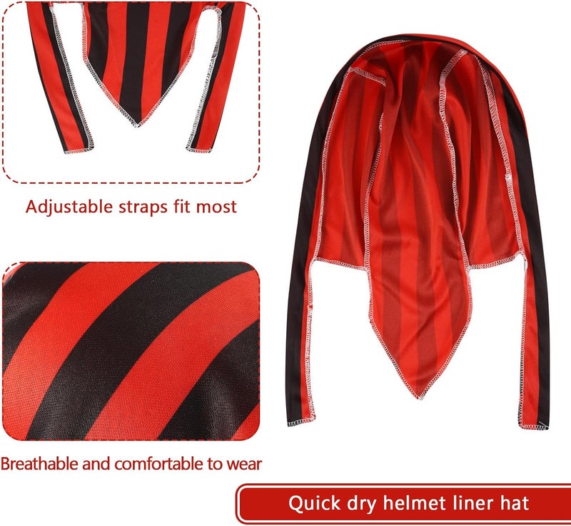 DOCILA 3 Pcs Do Rags for Men Skull Cap Bandana Hat Breathable Helmet Linner Beanie - Image 5